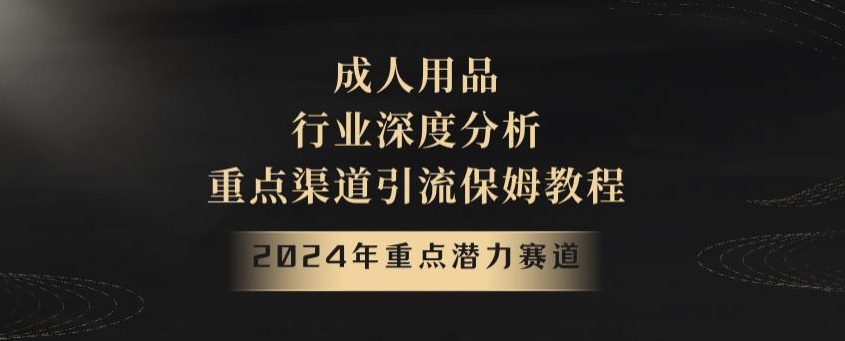 2024年成人用品行业：潜力赛道深度解析与全渠道引流秘籍