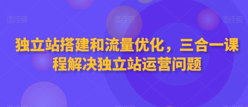 独立站运营全攻略：搭建、流量优化一条龙，三合一课程解决独立站所有运营问题