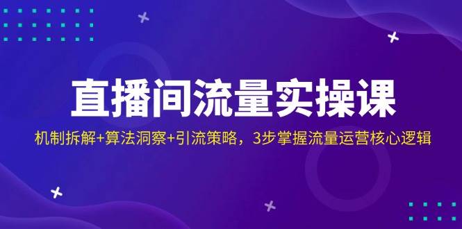 （无水印）直播间流量实操课：机制拆解+算法洞察+引流策略，3步掌握流量运营核心逻辑