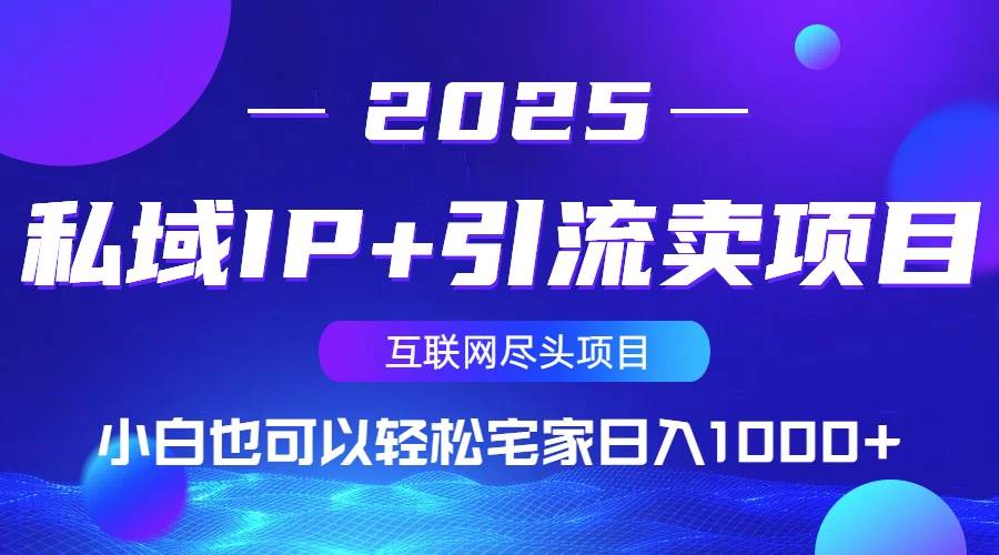 （无水印）私域IP+引流卖项目，小白也可以做到轻松宅家日入1000+