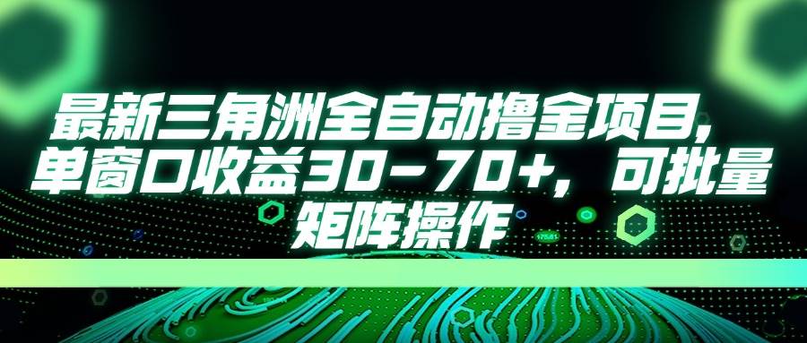 （无水印）最新三角洲全自动撸金项目，单窗口收益30-70+，可批量矩阵操作
