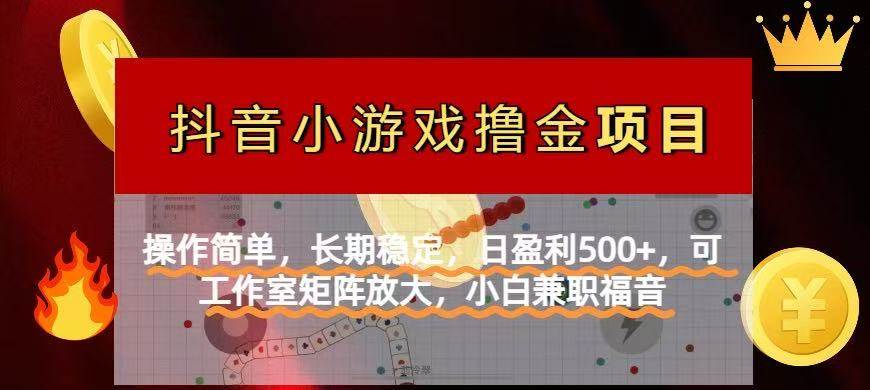 （无水印）【抖音小游戏发行人计划项目】操作简单，长期稳定，日盈利500+，可工作…